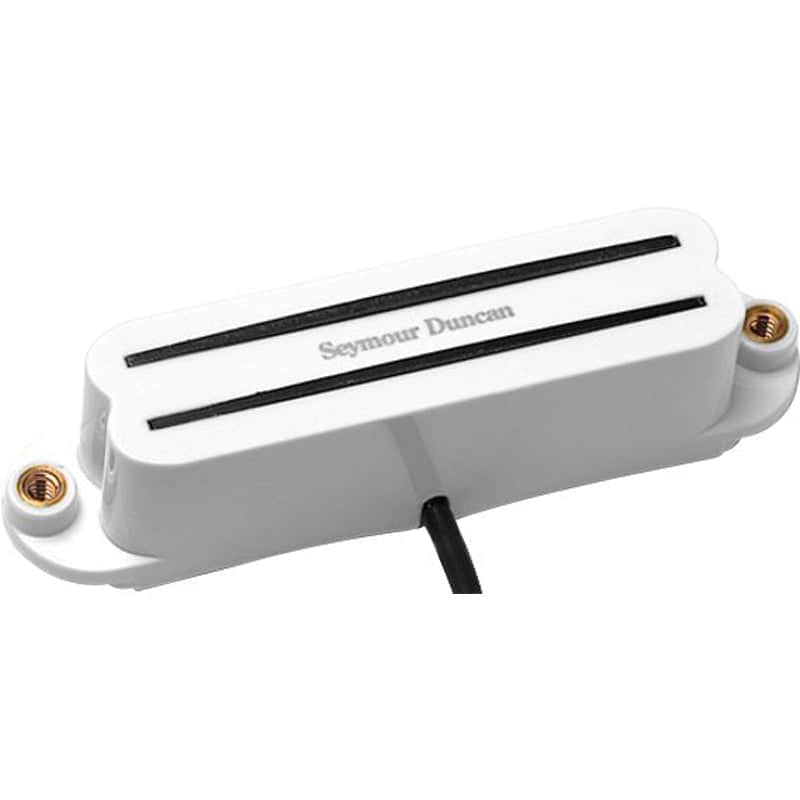 Seymour Duncan SHR-1n Hot Rails Neck Strat Single Coil Sized Humbucker Pickup - White image 1