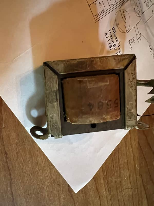 Gibson Les Paul jr output transformer 1958- Metal image 1