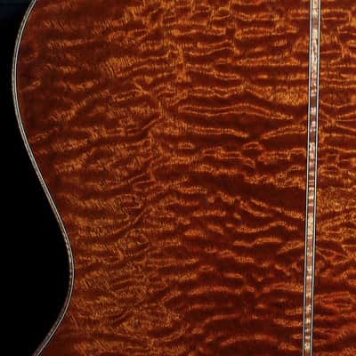 Santa Cruz  Custom OM Hand Made Guitar Quilted Sapele / Moon Spruce image 17
