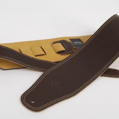 Harvest Fine Leather Premium Brown Glove Nappa Long Bass Strap image 2