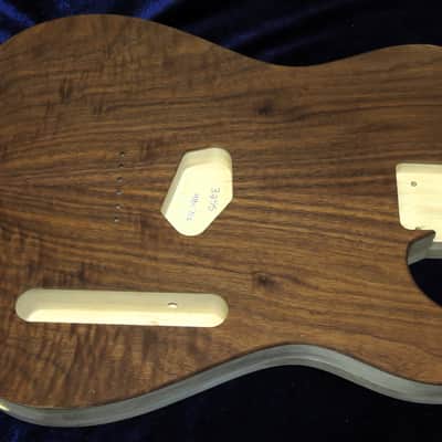 Figured Black Walnut Top \ Aged Aspen Telecaster Tele Body 4lbs 7oz #3255 USA IMPORT CHARGES INCLUDED image 5