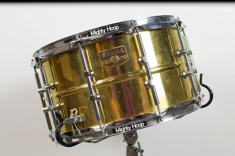 1990s Tama 8x14 Powermetal PM328 Brass Snare Drum | Reverb