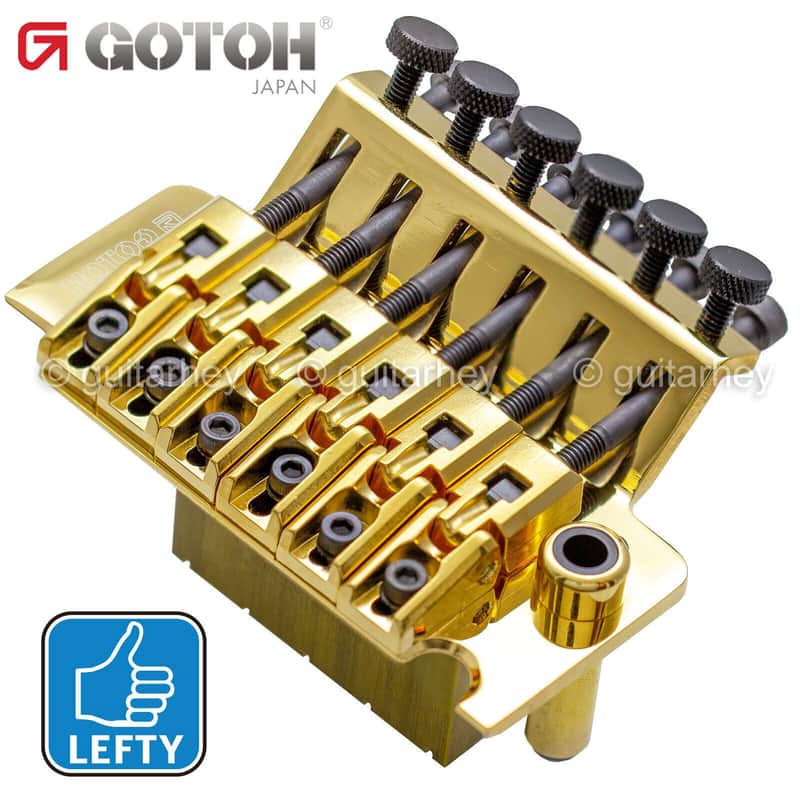 NEW Gotoh Ge1996T Floyd Rose Tremolo LEFTY Guitar Bridge LEFT HANDED - GOLD - 33mm Block image 1