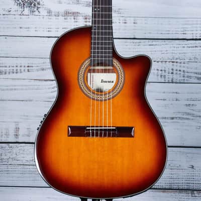 Ibanez GA35TCE Cutaway Classical Acoustic-Electric Guitar | Violin Sunburst High Gloss image 1