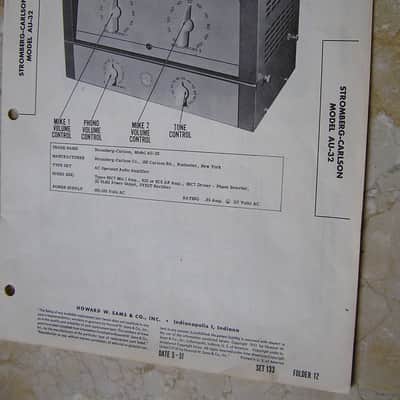 Stromberg Carlson AU 32 Vintage 1953 Amplifier image 22