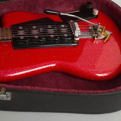 Wandre Noble "Powertone" Semi-Hollow Body Electric Guitar, c. 1964, ser. #680, black hard shell case. image 12