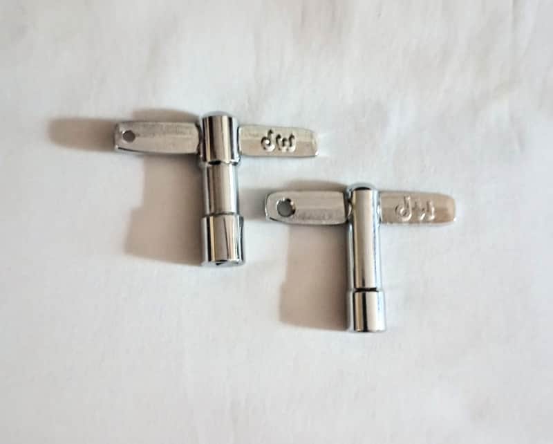 DW MANUAL DRUM KEYS (PAIR) - CHROME - FREE SHIP TO C-USA! image 1