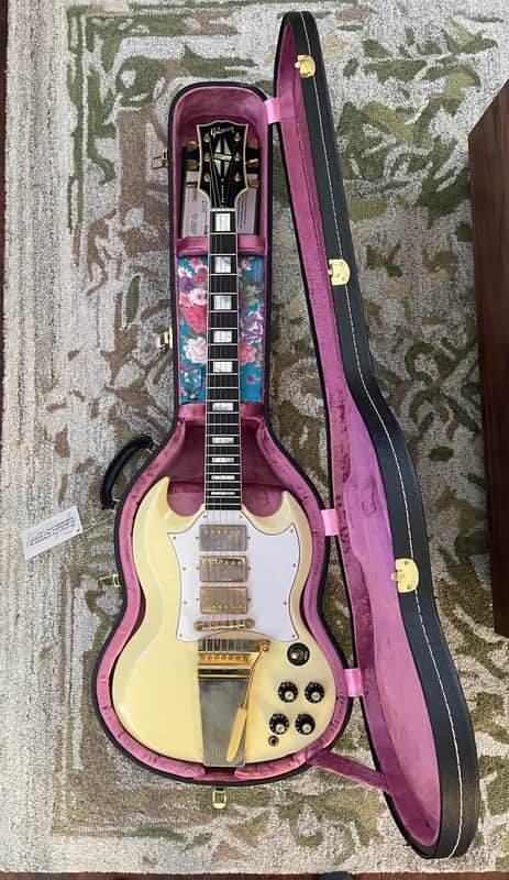 Gibson Custom Shop Jimi Hendrix Signature '67 SG Custom Reissue 2020 - 2021 - Aged Polaris White image 1