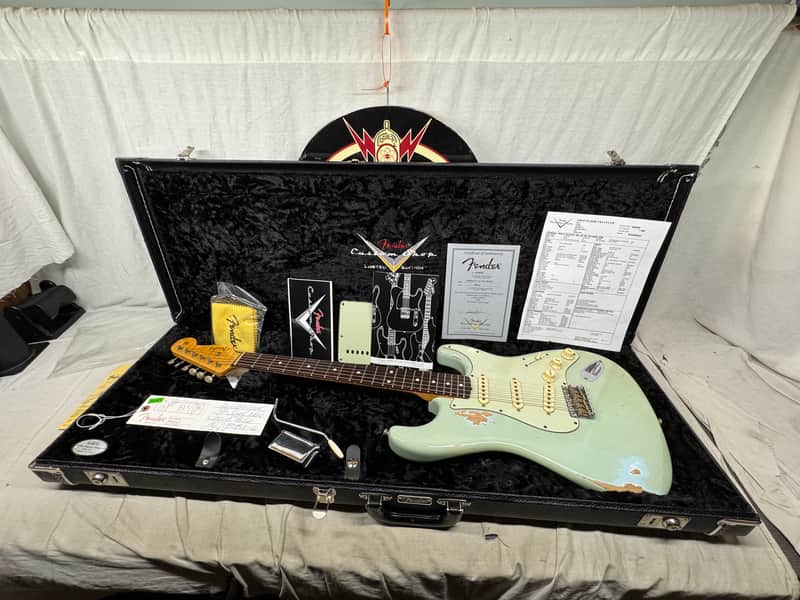 Fender USA Custom Shop Limited Edition WW10-'59 Wildwood 10-59 Stratocaster Relic Guitar with Case 2008 - Faded Sonic Blue / Brazilian Rosewood fingerboard image 1