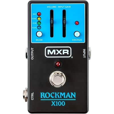 MXR  Rockman X100 Analog Tone Processor Effects Pedal  2025 - Black and Blue image 1