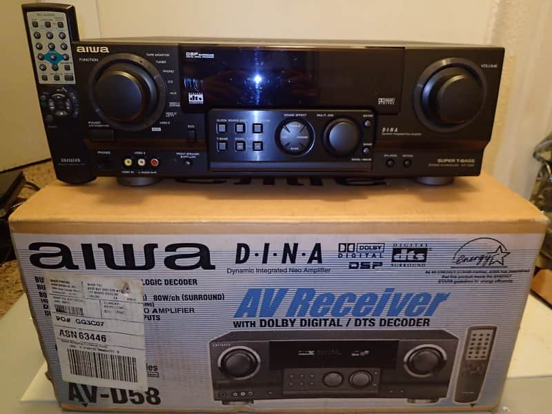 Aiwa AV-D58 Super T-Bass 5.1Ch 500W AV Receiver HiFi Stereo