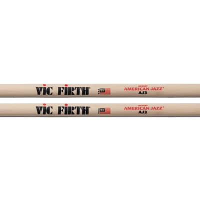 VIC FIRTH AJ3 AMERICAN JAZZ 3 DRUMSTICKS (PAIR) image 3
