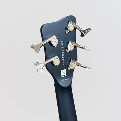 Warwick RockBass Alien Deluxe Thinline Hybrid 5 String Acoustic Electric Bass Guitar - Black Satin image 11