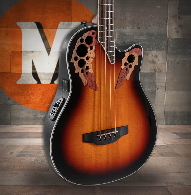 Ovation Celebrity Elite E-Acoustic Bass CEB44-1N - New England Burst (CEB44-1N-G) image 1