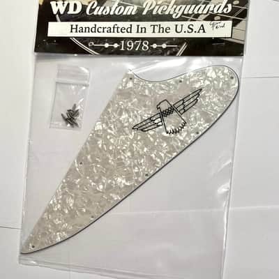 White Pearl 4 Ply Pickguard for Gibson Thunderbird Bass 1963-1966 w/ Decal Made IN USA image 7