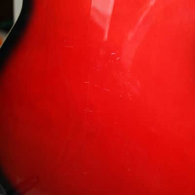 Vintage 1960's Sorrento Red Sunburst Hollow Body Electric Guitar With Gig Bag image 14