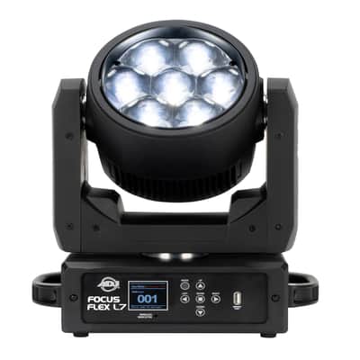(4) American DJ Focus Flex L7 Wireless DMX Moving Head Lights+Control+Hazer+Bag image 8
