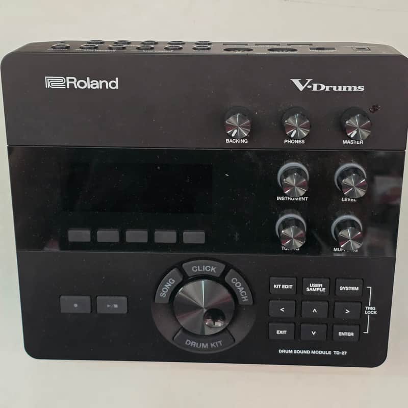 Roland TD-27 Drum Module + cable snake 2020s - Black image 1