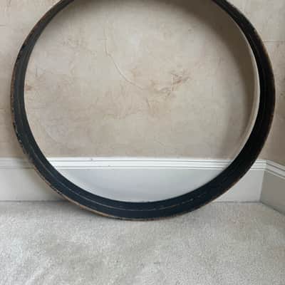 Ludwig Two Vintage WFL 28” Bass Drum Hoop - 1 5/8” (1/2” inlay groove) 50s 60s - Wood image 3