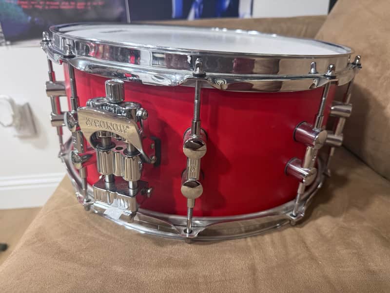 Sonor SQ1 14x6.5 Birch Snare Drum - Hot Rod Red image 1