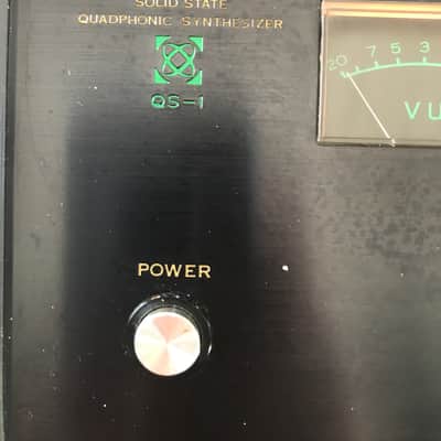 Sansui QS-1 1970’s - Black brushed aluminum faceplate, walnut finished veneer top and side image 6