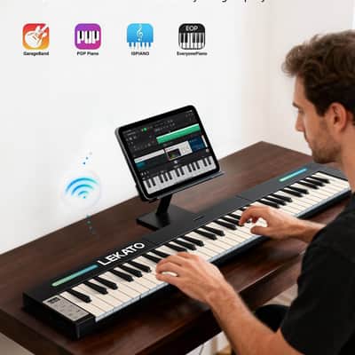 LEKATO 88 Key Quadruple-purpose Piano Keyboard Magnetic Keyboard with Pedal image 4