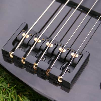 2002 Steinberger Bolin NS 5 String Bass, Black Flamed Maple & OHC image 5