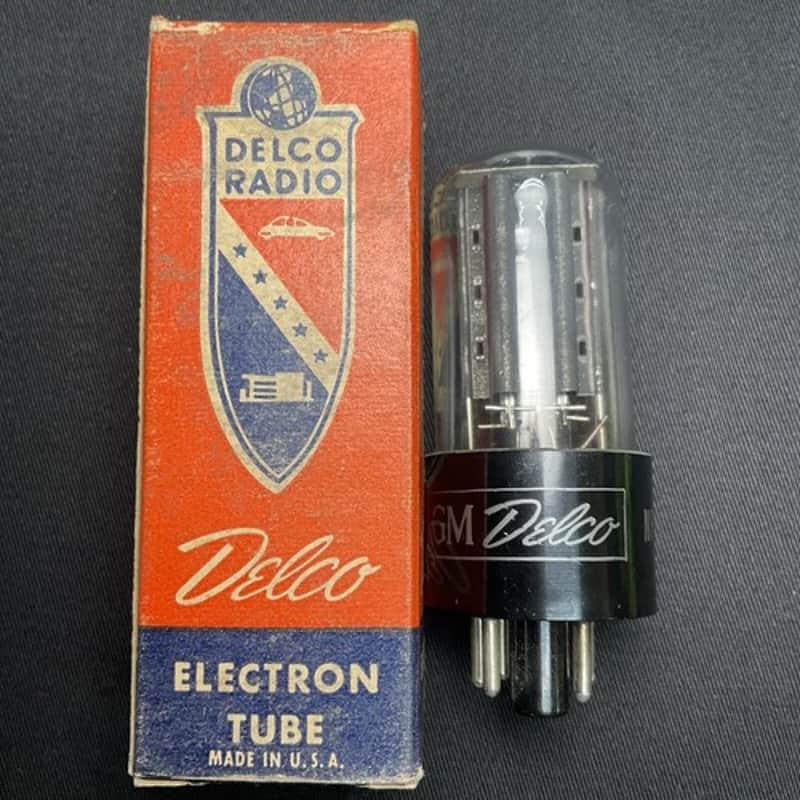 NOS DELCO 5Y4GT RECTIFIER VACUUM TUBE TESTED VINTAGE BLACK PLATES B.10094-C image 1