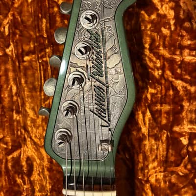 James Trussart Steel-O-Matic 2011 - Antique Silver Roses & Emerald Green image 9