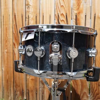 DW USA Collectors Series - Ebony Chaos FP - 6.5 x 14" Pure Maple SSC Shell With Ring's Snare Drum image 4