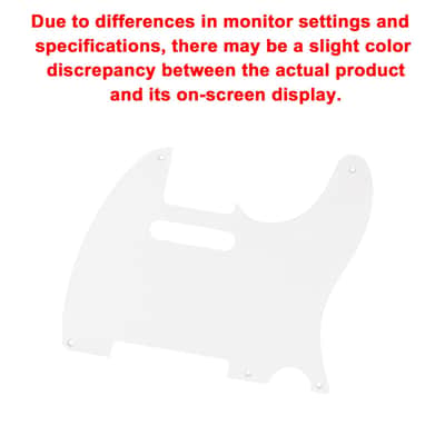 Vintage Original '51–'59 5-Hole Tele Pickguard 1.5mm/0.059inch Thickness Straight Edge 1 Ply Tele Scratch Plate for USA/Mexican Vintage Style Fender Tele Telecaster JT/HB-19 White image 5