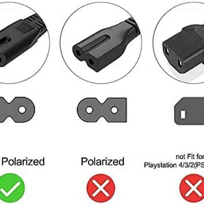 50 Pcs Extra Long AC Wall Power Cord for Led TV Computer PS3 - PS5 6Feet 3 Prong image 5