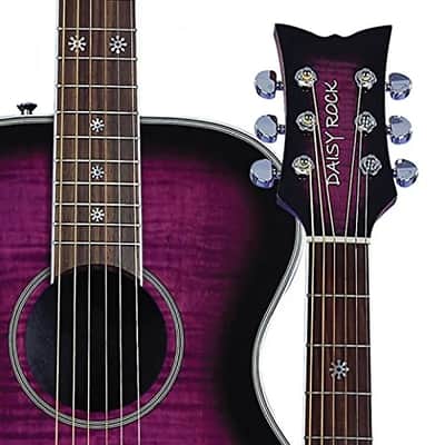 Daisy Rock DR6222 Pixie 6-String Acoustic-Electric Guitar - Plum Purple Burst - (B-Stock) image 3