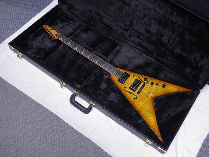 DEAN USA Dave Mustaine StradiVMNT V electric GUITAR Sunburst w/ CASE - Stradi VMNT #42 of 50 image 1