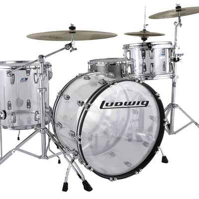 Ludwig *Pre-Order* Vistalite Clear Custom 14x24/16x16/8x12 Acrylic Kit Drums Shell Pack | Made in the USA | Special Order | Authorized Dealer image 1
