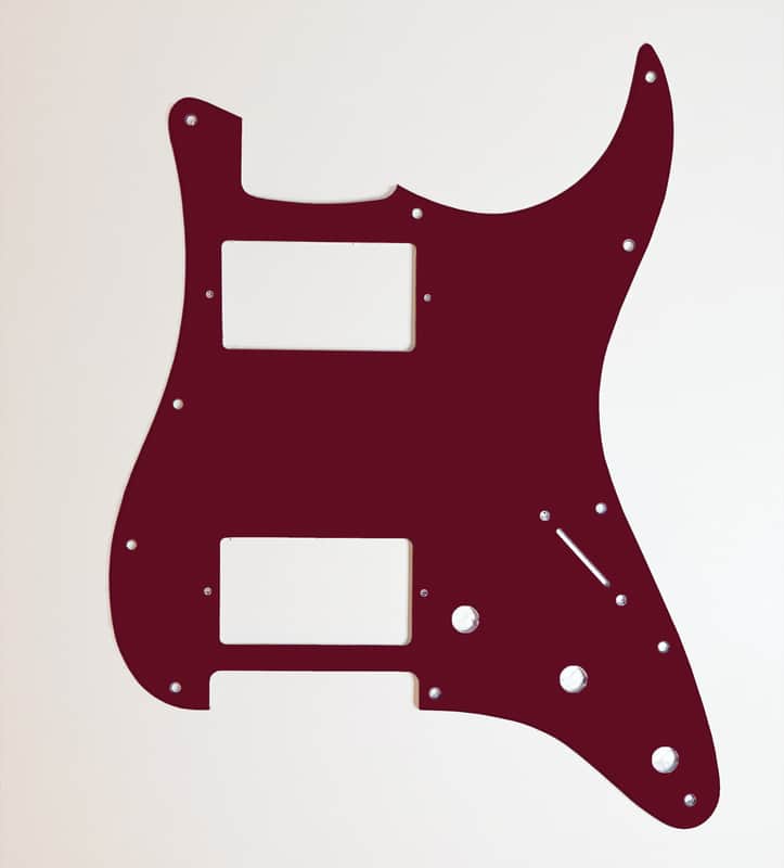 Carmedon Electronics Stratocaster Pickguard HH 2021 Oxblood Maroon image 1