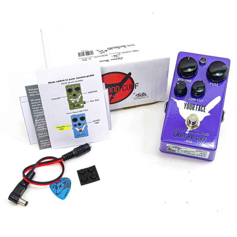 Wren and Cuff Your Face '60s Hot Germanium Fuzz – Violet with External Bias Mod image 1