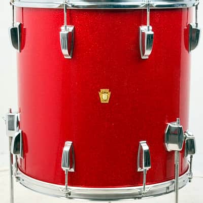 Ludwig 20/13/16" "Super Beat" Drum Set - Red Sparkle w/ COB Rims image 13
