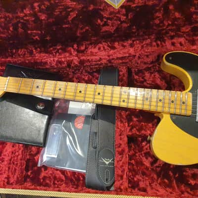 Fender 52 telecaster bigsby custom shop limited edition heavy relic CuNiFe aged butterscotch blonde image 10