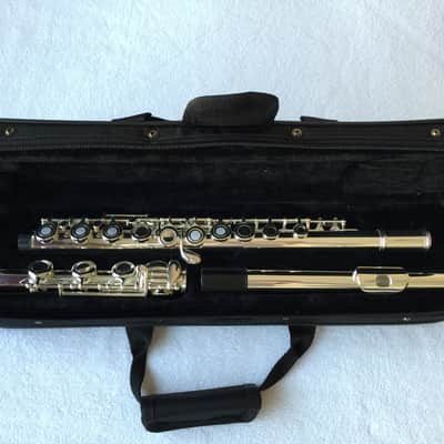 Professional 17 open hole silver plated flute E key B Foot image 2