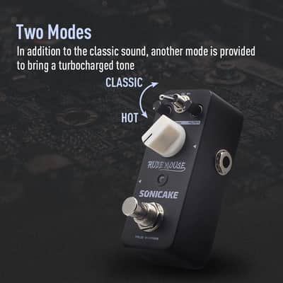 SONICAKE Distortion Pedal Rude Mouse Distortion 2 Modes Classic Hyper Crunch to Fuzzy Guitar Pedal (U.S. domestic inventory) image 3