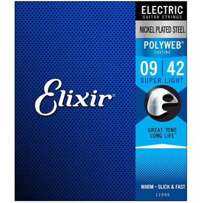 Elixir Electric Guitar Strings Set POLYWEB Coating Light .009-.042 E12000 Bild 2