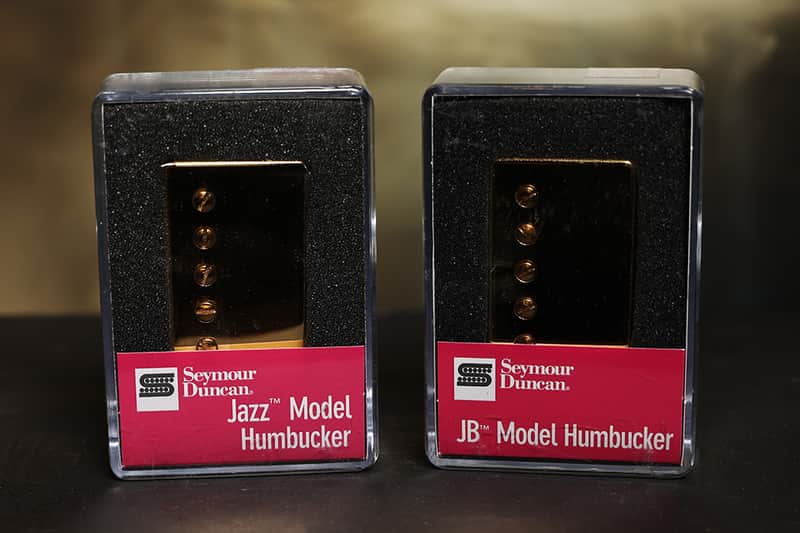 Seymour Duncan JB Jazz Hot Rodded Pickup Set Humbucker SH-4 SH-2n Gold image 1