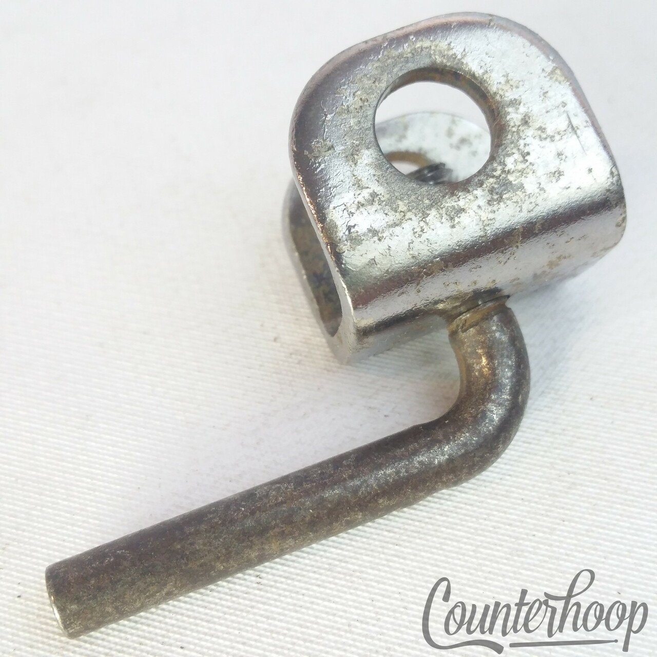 Slingerland Cowbell 3/8"Mounting Bracket Clamp Wing-Screw Mount Chrome Vintage — main photograph