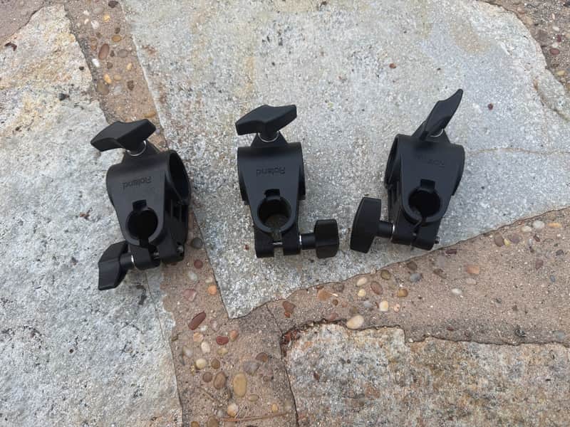 3 PACK Roland MDS-9 MDS-4 tom clamps cymbal rack mounts image 1