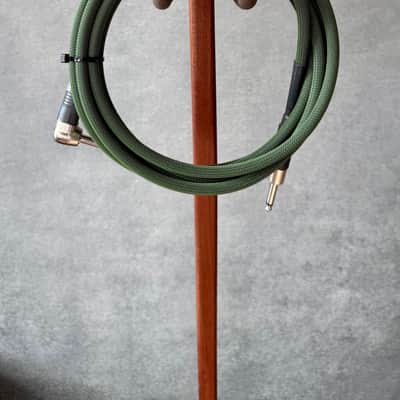 Rattlesnake 10' Standard Instrument Cable (Straight to Right Angle, Radar Olive) image 1
