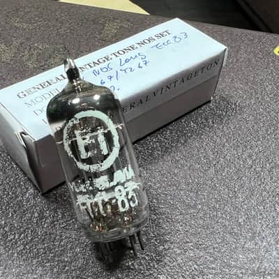 EI ECC83/12AX7 Ei Yugoslavia smooth silver plate tubes Long plate image 1