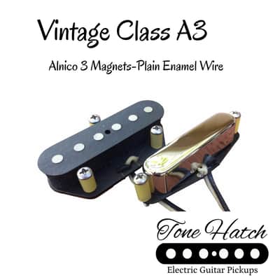 Hand Wound Alnico 3 Telecaster Pickups Set, Vintage Class A3-Handwound Tele-Tone Hatch image 2