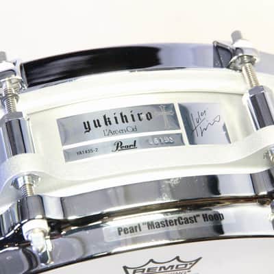 PEARL YA1435-2 Yukihiro Signature 14x3.5 Pearl Pearl Snare Drum Case included [06/13] image 2