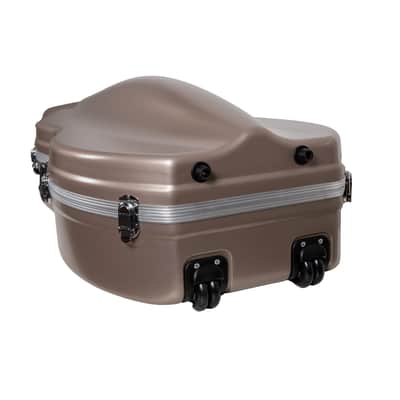 Crossrock 3/4 and 4/4 Size Cello Case | ABS Molded Hardshell with Wheels, Accessory Pocket, 2 Bow Holders, Security Lock, and Detachable Straps-Champagne image 3